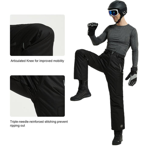 Lesmart Men’s Waterproof Insulated Ski Pants