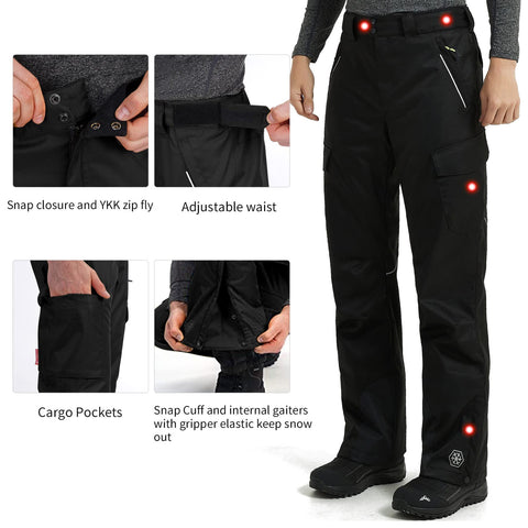 Lesmart Men’s Waterproof Insulated Ski Pants
