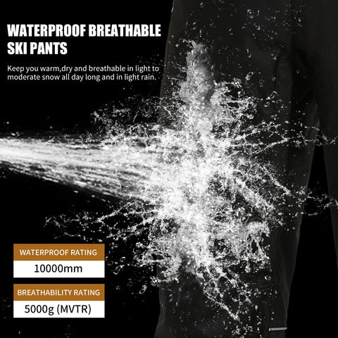 Lesmart Men’s Waterproof Insulated Ski Pants