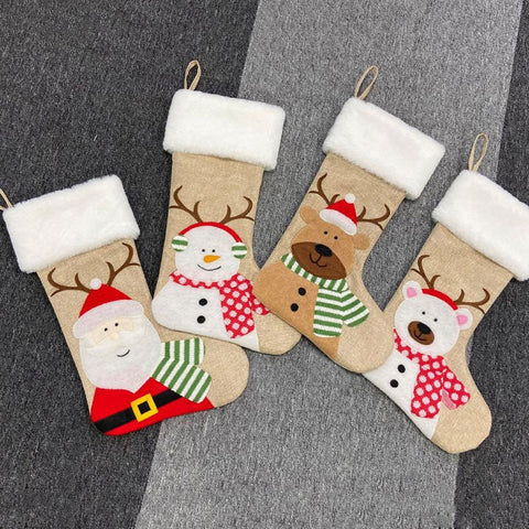 Lesmart Personalised Family Gift Embroidered Christmas Stocking (1 Piece)