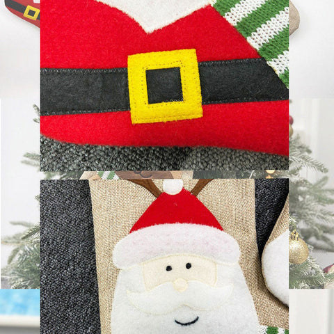 Lesmart Personalised Family Gift Embroidered Christmas Stocking (1 Piece)