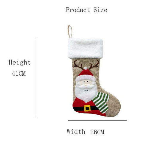 Lesmart Personalised Family Gift Embroidered Christmas Stocking (1 Piece)