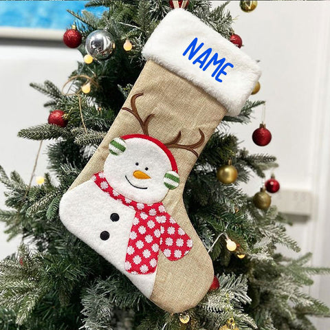 Lesmart Personalised Family Gift Embroidered Christmas Stocking (1 Piece)