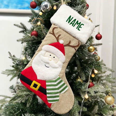 Lesmart Personalised Family Gift Embroidered Christmas Stocking (1 Piece)