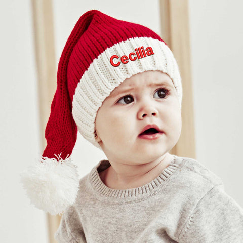 Lesmart Personalized Knitted Santa Hat, Unique Christmas Gift