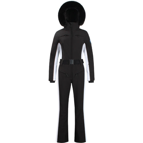 Lesmart Women's Fur Collar Snow Ski Suit