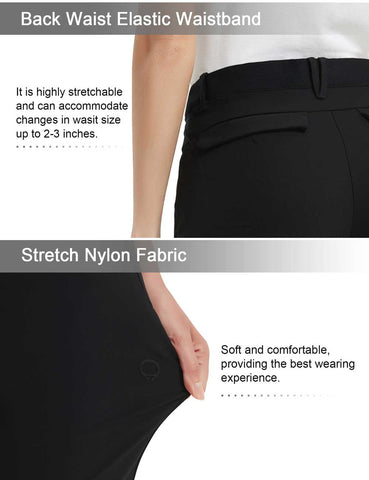 Lesmart Women's Stretch Golf Pants with Zipper Pockets