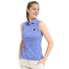 Lesmart Women's Summer Golf Party Athletic Fit Sleeveless Polo