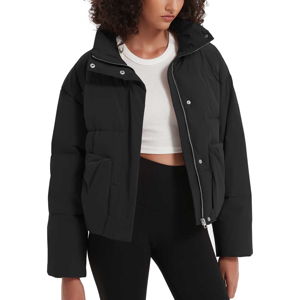 Lesmart Women's Winter Crop Puffer Jacket