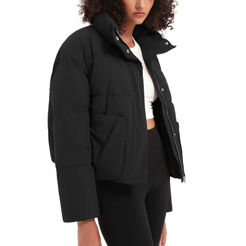 Lesmart Women's Winter Crop Puffer Jacket