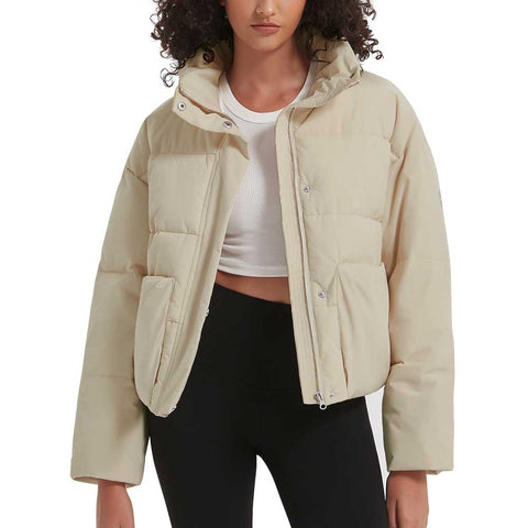 Lesmart Women's Winter Crop Puffer Jacket