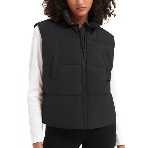 Lesmart Womens Stand Collar Puffer Vest