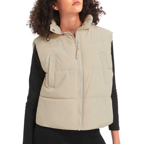 Lesmart Womens Stand Collar Puffer Vest