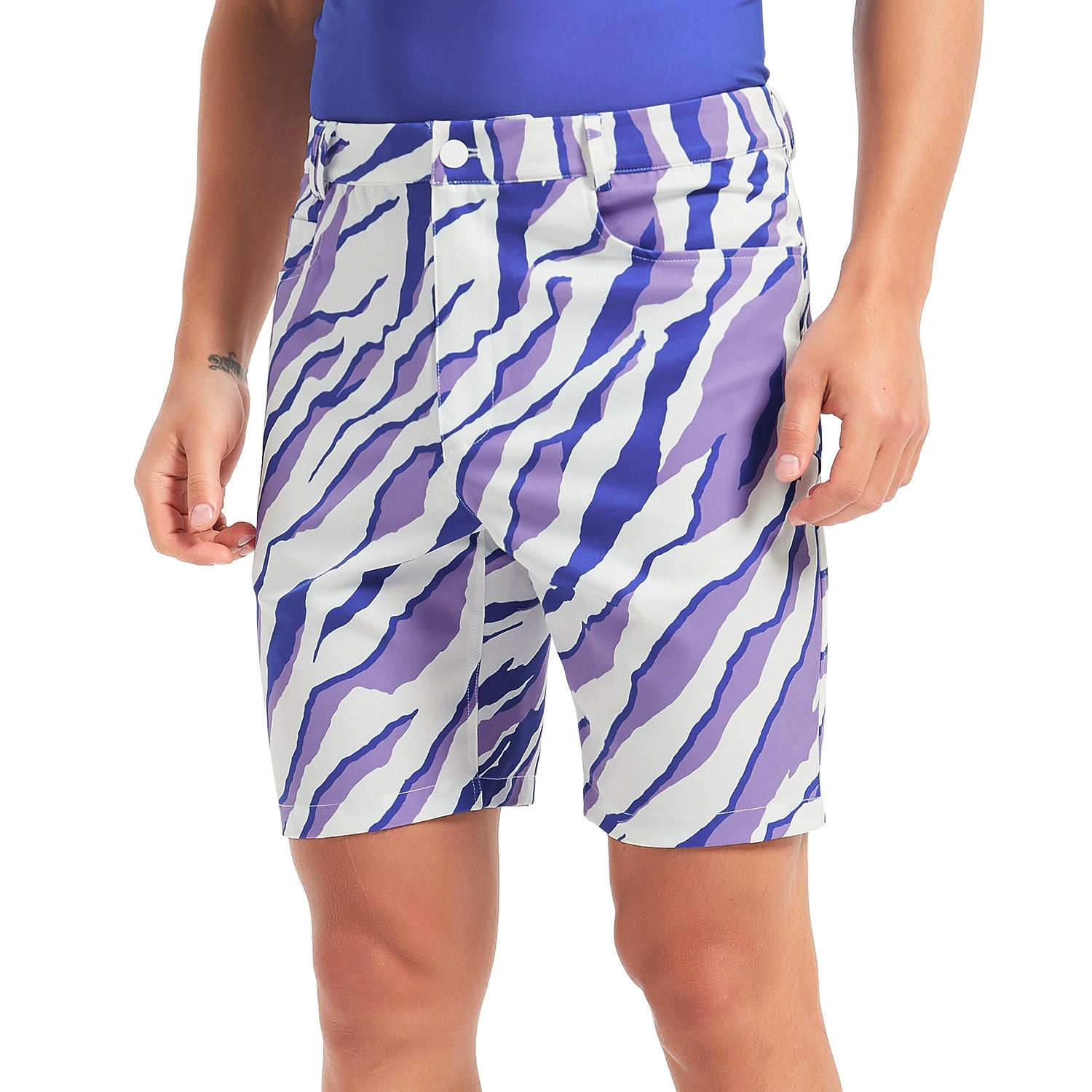 新品未使用　renoma golf print shorts Unique Bargains Men's Animal Printed Shorts Regular Fit