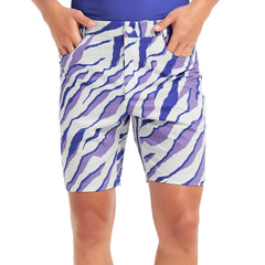 Lesmart Men's Zebra Print Soft Feel Golf Shorts
