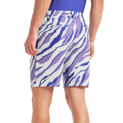 Lesmart Men's Zebra Print Soft Feel Golf Shorts