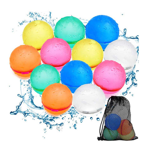 Magnetic Water Balloons Reusable Splash Ball, Summer Party Games (12 PCS)