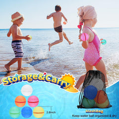 Magnetic Water Balloons Reusable Splash Ball, Summer Party Games(12 PCS)