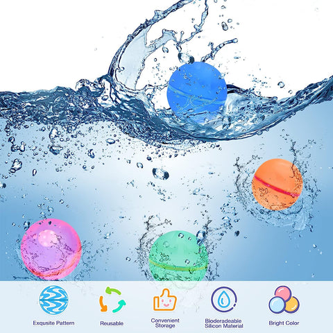 Magnetic Water Balloons Reusable Splash Ball, Summer Party Games (12 PCS)