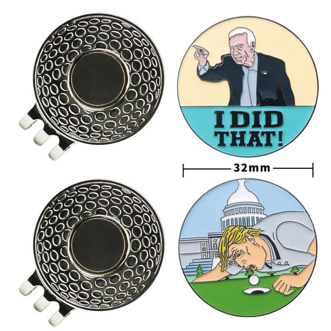 Mr President Golf Ball Marker with Golf Hat Clip, Funny Golf Gift