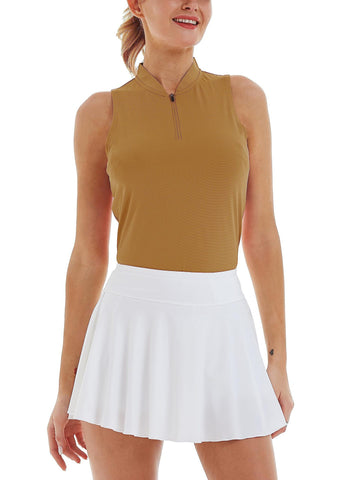 Lesmart Women's Quick Dry Sleeveless Golf Polo