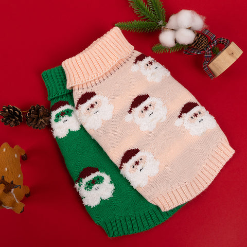 Lesmart Ugly Christmas Sweater for Cats & Dogs Cute Santa Knit Holiday Pet Pullover