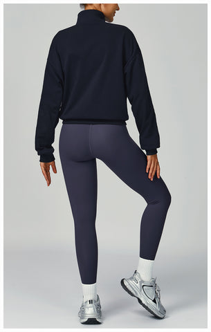 Lesmart Women's Zipper Long Sleeve Workout Tops