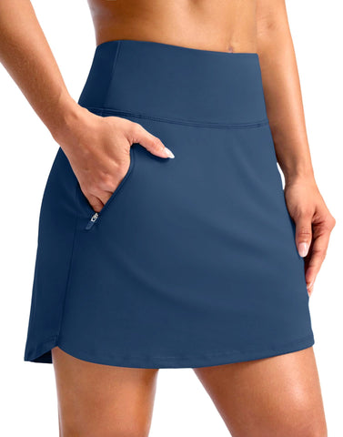 Lesmart Women’s Workout Skort with Built-in Shorts