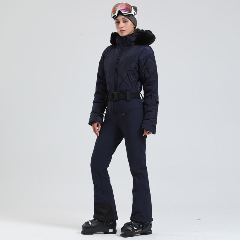 Lesmart Women's Vogue Fleece-Lined Mountain Chic Ski Jumpsuit