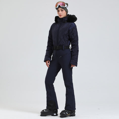 Lesmart Women's Vogue Fleece-Lined Mountain Chic Ski Jumpsuit