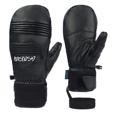 Lesmart Waterproof Leather Ski Snowboard Gloves for Men & Women