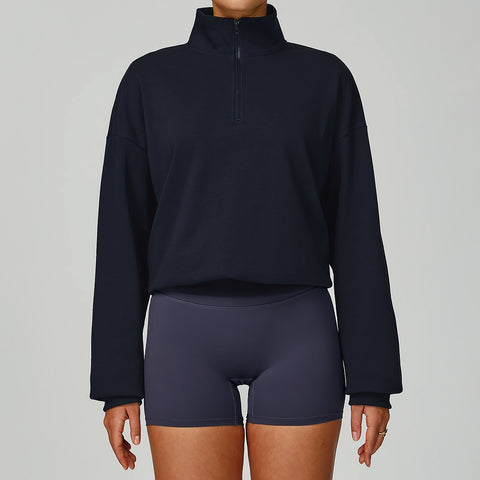 Lesmart Women's Zipper Long Sleeve Workout Tops