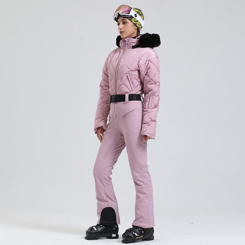 Lesmart Women's Vogue Fleece-Lined Mountain Chic Ski Jumpsuit