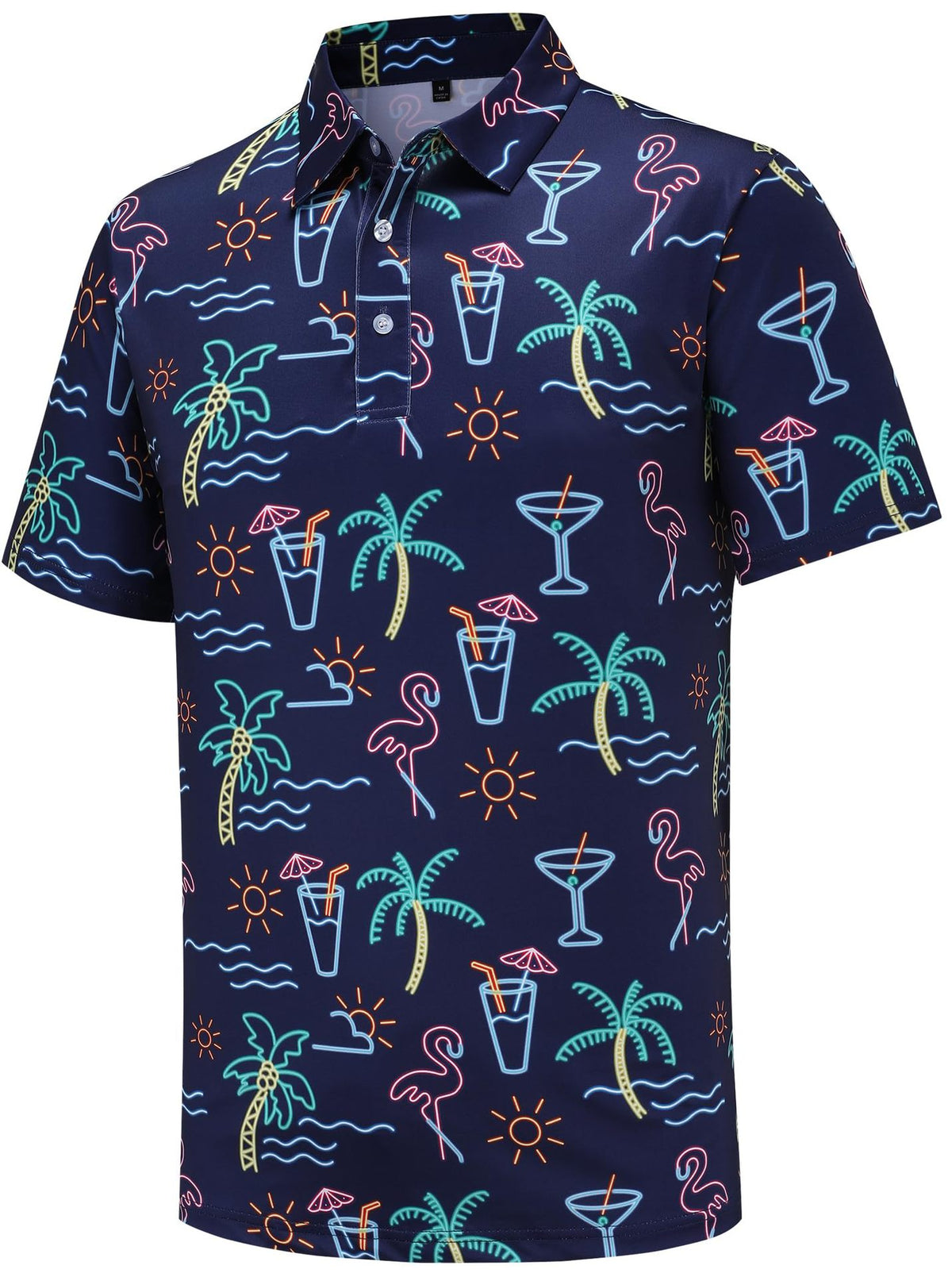 Lesmartgolf Men's Summer Beach Golf Polo Shirt