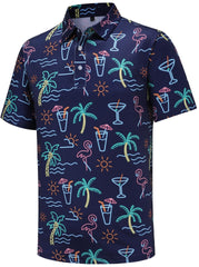 Lesmartgolf Men's Summer Beach Golf Polo Shirt