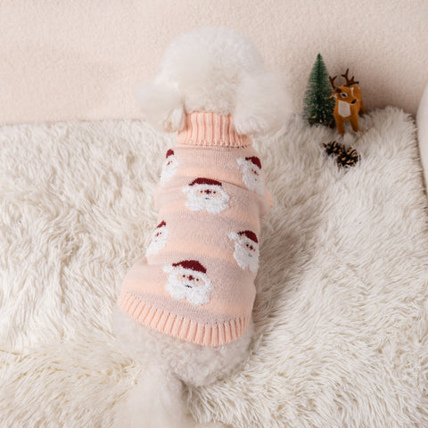 Lesmart Ugly Christmas Sweater for Cats & Dogs Cute Santa Knit Holiday Pet Pullover