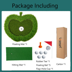 Lesmart Apple Floating Golf Green Set (31.5*28.7 inch), Perfect Golf Gift for Men Golfers