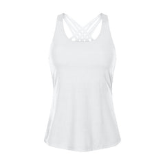 Lesmart Women's Open Back Strappy Athletic Yoga Tops