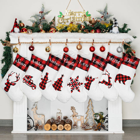 Lesmart Personalized Family Christmas Stockings (1 Piece)
