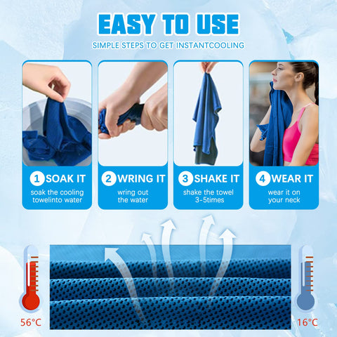 Soft Breathable Sports Cooling Towels Storage Box (2pcs)