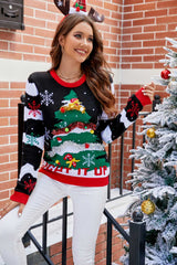 Women's Christmas Tree Knitted Christmas Sweater