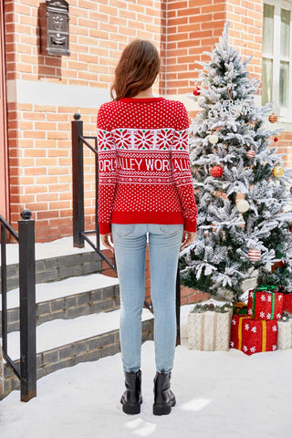 Women's Cute Christmas Reindeer Knitted Christmas Sweater