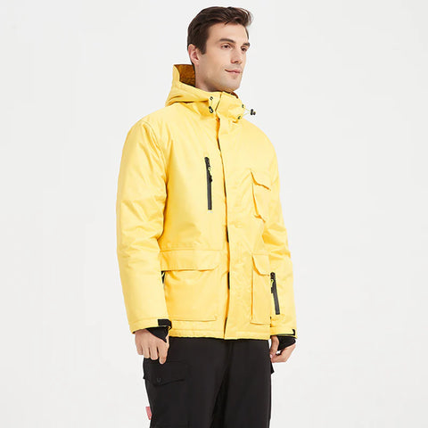 Lesmart Men's Snow Skiing Jacket Hooded Waterproof Winter Coat