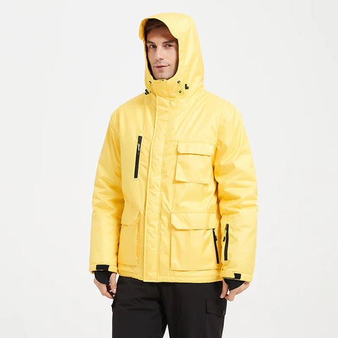 Lesmart Men's Snow Skiing Jacket Hooded Waterproof Winter Coat