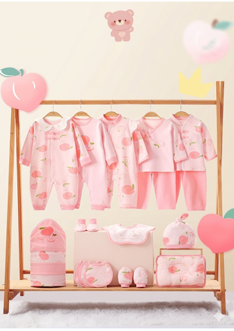 Newborn Baby Layette Set – Soft Cotton 10-Piece Outfit Gift Set with Onesies, Hat, Bib & Accessories (0–6 Months)