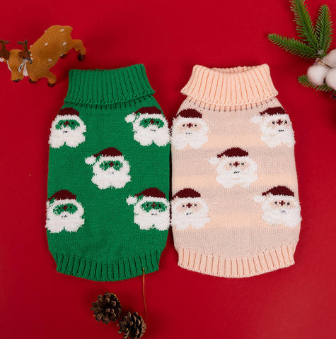 Lesmart Ugly Christmas Sweater for Cats & Dogs Cute Santa Knit Holiday Pet Pullover