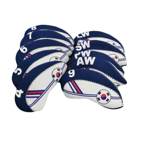 10pcs/set Korea Flag Golf Iron Head Cover