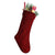 Unique Burgundy, Green, Ivory Knit Christmas Stockings (18 inches)