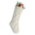 Unique Burgundy, Green, Ivory Knit Christmas Stockings (18 inches)