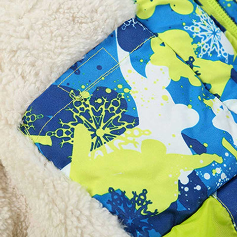 Lesmart Kids' Snowboard Colorful Printed Ski Jacket and Pants